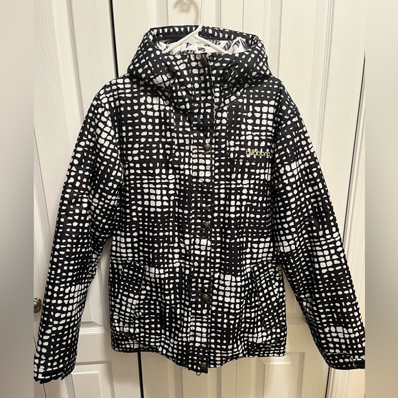 Billabong Black & White Insulated Ski Jacket - Picture 1 of 7
